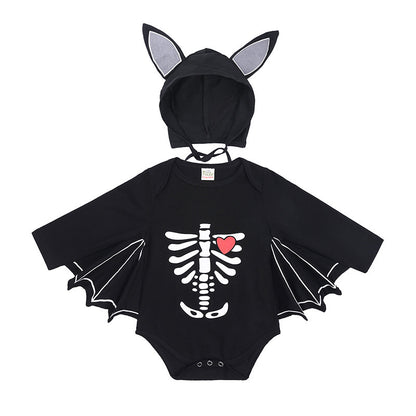 Baby Halloween Long-sleeved Jumpsuit Pumpkin Letter