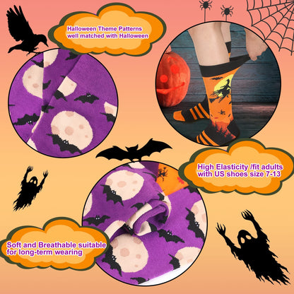 6 Pairs Halloween Socks For Men/Women