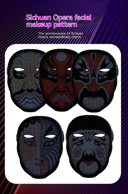 Halloween Face Masks Full Color LED