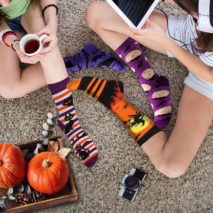 6 Pairs Halloween Socks For Men/Women
